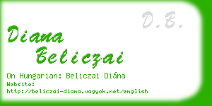 diana beliczai business card
